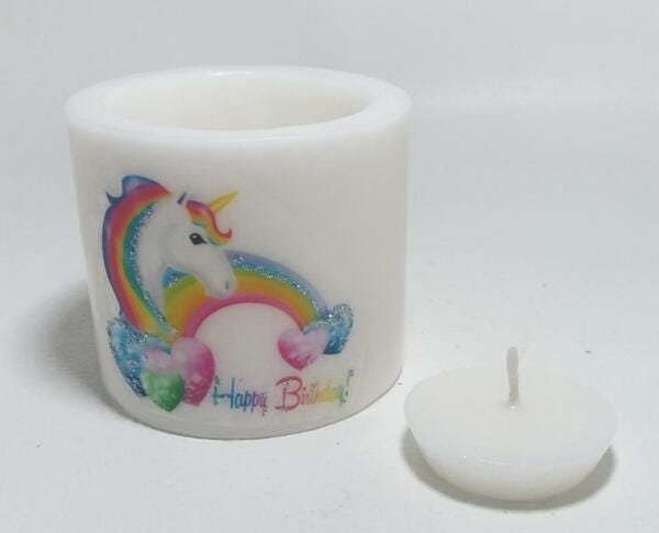 Vela Luminária Redonda Unicórnio Kit 6 Unidades - 3