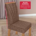 Ver imagem 7 de Conjunto Sala de Jantar Mesa Easy Tower 170x90cm Mdf/vidro com 6 Cadeiras Confort Couro Avelã