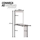 Ver imagem 4 de Mesa Dobrável Retrátil de Parede 100x64 Branco