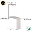 Ver imagem 6 de Mesa Dobrável Retrátil de Parede 100x64 Branco