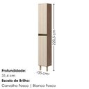 Ver imagem 3 de Paneleiro 2 Portas MDF 35x221 cm Kali 122286 Carvalho Toq Bianco Nicioli