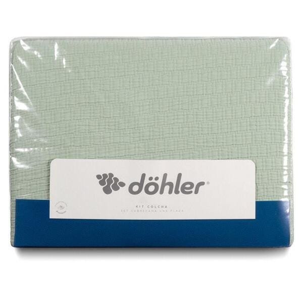 Colcha Queen Size Dohler 3 Peças Anarruga Verde - 4