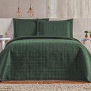 Ver imagem 1 de Cobre Leito 3 Peças Queen Percal 180Fios Plata Verde Militar