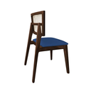 Ver imagem 3 de Kit 8 Cadeiras de Jantar Madeira Maciça Mel Manuela Assento Veludo Azul Tela Premium