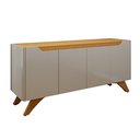 Ver imagem 1 de Buffet Aparador 100%mdf 4 Portas Pés em Madeira Maciça 180cm Grécia