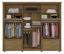 Ver imagem 5 de Guarda-roupa Casal 6 Portas 4 Gavetas Cinamomo com Grafite Canadá - Rv Móveis