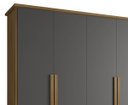Ver imagem 3 de Guarda-roupa Casal 6 Portas 4 Gavetas Cinamomo com Grafite Canadá - Rv Móveis