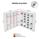 Ver imagem 3 de Guarda-Roupa Closet de Canto 522 cm 8 Gavetas Branco Venus Madesa