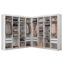 Ver imagem 2 de Guarda-Roupa Closet de Canto 522 cm 8 Gavetas Branco Venus Madesa