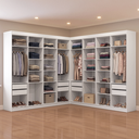 Ver imagem 1 de Guarda-Roupa Closet de Canto 522 cm 8 Gavetas Branco Venus Madesa