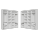 Ver imagem 5 de Guarda-Roupa Closet de Canto 522 cm 8 Gavetas Branco Venus Madesa