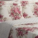 Ver imagem 2 de Cobre Leito Casal Queen Fascinio 03 Peças - Floral Vermelho