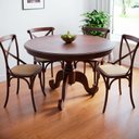 Ver imagem 3 de Cadeira Paris de Madeira de Carvalho Canela - 2 cadeiras