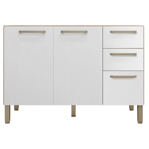 Balcão de Pia Mad Versalhes 120 Cm Freijó Supremo - Kits Paraná