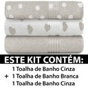 Ver imagem 3 de Kit 3 Toalhas de Banho 100 Algodão Prisma Dohler