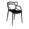 Cadeira Allegra Ana Maria Masters Jantar Cozinha Jardim Empilhável Preta - 1