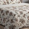 Cobre Leito Casal Queen Fascinio 03 Peças - Floral Tabaco - 3