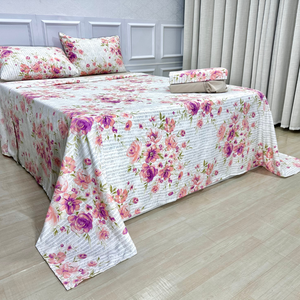 Kit de Lençol Queen 4 Peças Micro Percal 400 Fios - Toque de Pêssego Gabriela