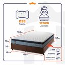 Ver imagem 2 de Conjunto Cama Box Espuma Chicago Cinza Queen 158x198x57