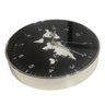 Relógio Parede Sala Escritório Cromado Mapa Continente Preto Wincy Relógio Decorativo, Relógio Parad - 3