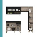 Ver mais imagens de Armário de Cozinha Completa Atlanta Slim Preto Touch