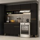 Ver imagem 1 de Armário de Cozinha Completa Atlanta Slim Preto Touch