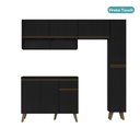 Ver imagem 5 de Armário de Cozinha Completa Atlanta Slim Preto Touch
