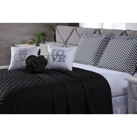 Kit Isabella Cobre Leito Queen Preto