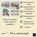 Ver imagem 7 de Prateleira Nicho Porta Livro Quarto Infantil Mdf Madeira 3un 55cm