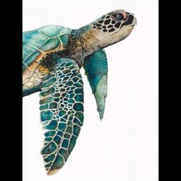 Great Sea Turtle Canaleta 60x80cm Preta - 1
