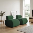 Ver imagem 1 de Poltrona Decorativa para Sala KIT2 Orgânica 60 cm Base Fixa Nara Bouclê D03 - D'Rossi