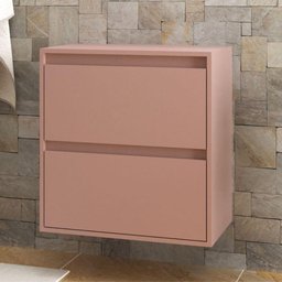 Gabinete para Banheiro 60cm Mdf Branco Dubai - On Móveis Cor:salmão - 1