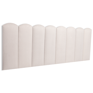 Cabeceira Queen Modulada Nuvem Cama Box Suede Creme