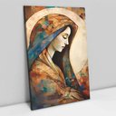 Ver imagem 1 de Quadro Decorativo Virgem Maria Abstrato em Tela Canvas Tacolado Borda Infinita 80 X 120cm
