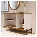 Ver imagem 2 de Buffet Tucupí Pés Metal Off White Nature Preto JB Bechara