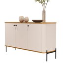 Ver imagem 4 de Buffet Tucupí Pés Metal Off White Nature Preto JB Bechara
