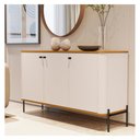 Ver imagem 1 de Buffet Tucupí Pés Metal Off White Nature Preto JB Bechara