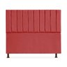 Cabeceira Cancun Para Cama Box King Size 195cm Suede - Ecotec Decor:Vermelho - 1