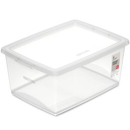 Kit 3 Caixas Organizadoras 15l Plástico com Tampa My Closet Ordene Transparente Retangular - 2