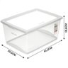Kit 3 Caixas Organizadoras 15l Plástico com Tampa My Closet Ordene Transparente Retangular - 5