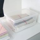 Ver imagem 3 de Kit 3 Caixas Organizadoras 15l Plástico com Tampa My Closet Ordene Transparente Retangular