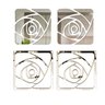 Kit Espelho Decorativo Acrílico Flor 30x30cm 4 Peças - 1