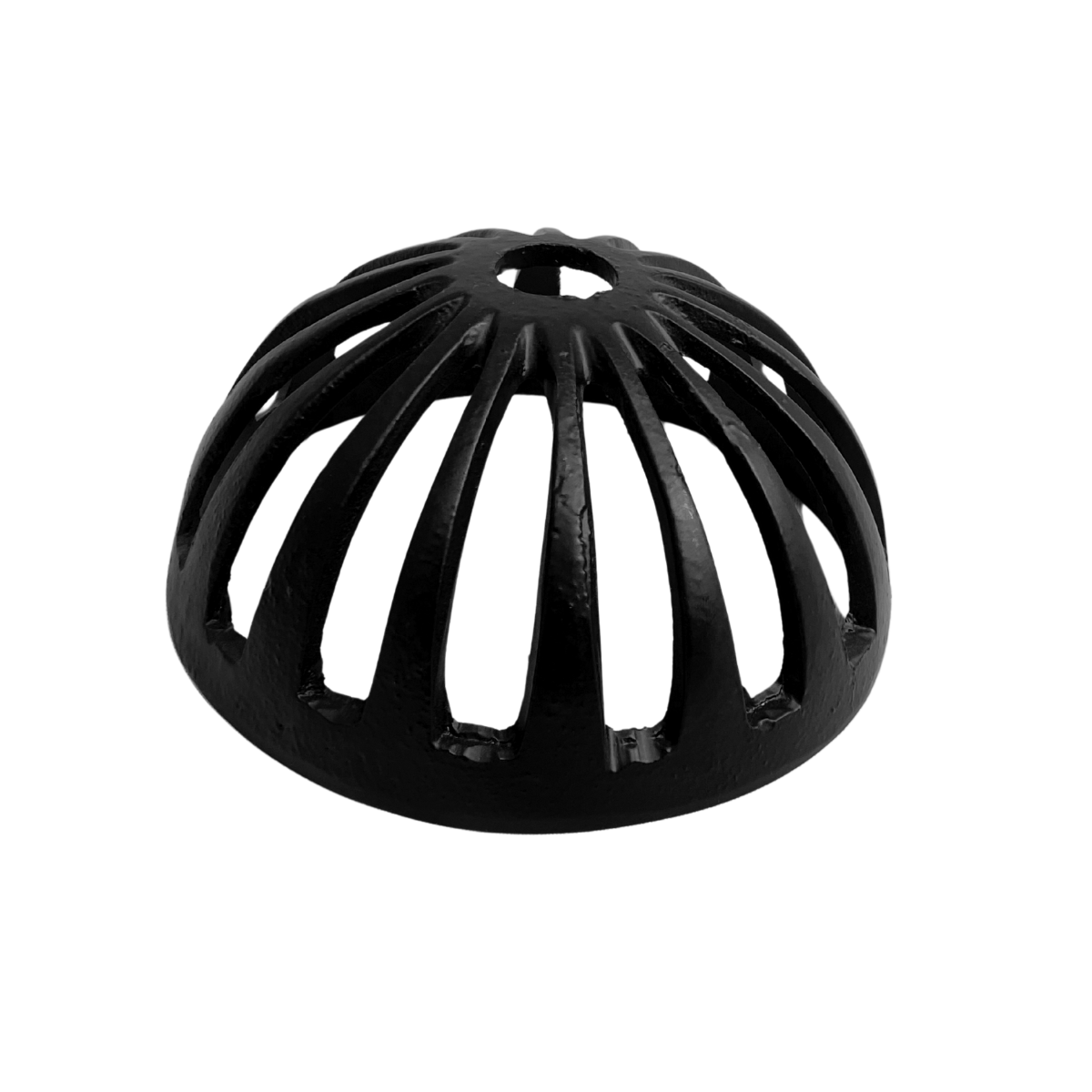 Ralo Anti Entupimento de Calhas para Condutor Tubo de 150mm 6 Polegadas em Alumínio Preto - 1