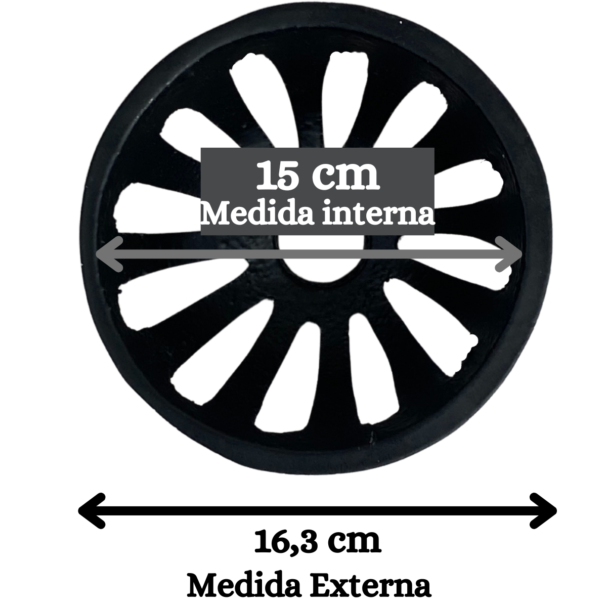 Ralo Anti Entupimento de Calhas para Condutor Tubo de 150mm 6 Polegadas em Alumínio Preto - 5