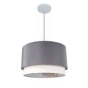 Ver imagem 3 de Lustre Pendente Cilíndrico Vivare Md-4383 Cúpula em Tecido 45x25cm - Bivolt Lustres Vivare Canopla P