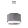 Lustre Pendente Cilíndrico Vivare Md-4383 Cúpula em Tecido 45x25cm - Bivolt Lustres Vivare Canopla P - 1