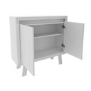 Ver imagem 4 de Balcão para Escritório 90cm X 87cm com 2 Portas e Prateleira Cor:branco