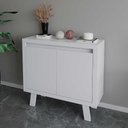 Ver imagem 1 de Balcão para Escritório 90cm X 87cm com 2 Portas e Prateleira Cor:branco