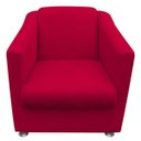 Ver imagem 3 de Kit 2 Poltronas Decorativa para Escritório e Sala de Estar Tilla Tecido Suede Vermelho