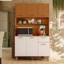 Ver imagem 1 de Kit Cozinha New Livia 6 Portas 1 Gaveta MDF-MDP 110cm Pallazio